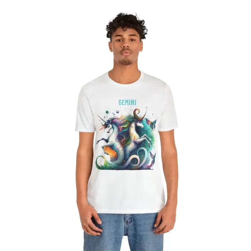 Cosmic Gemini Short Sleeve Tee for Stellar Vibes