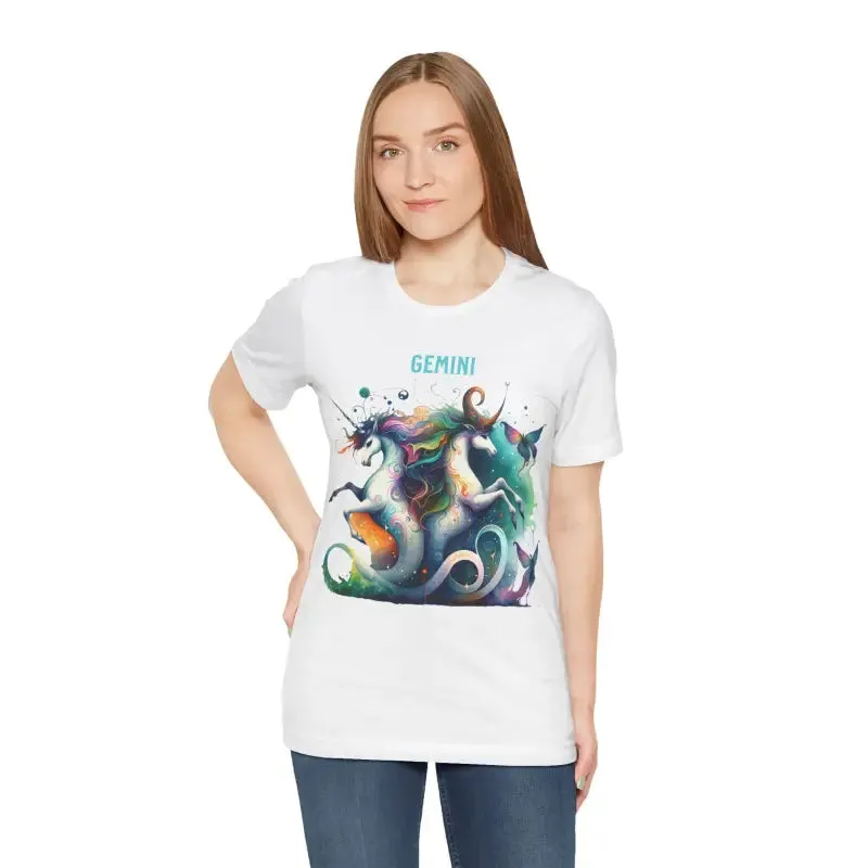 Cosmic Gemini Short Sleeve Tee for Stellar Vibes