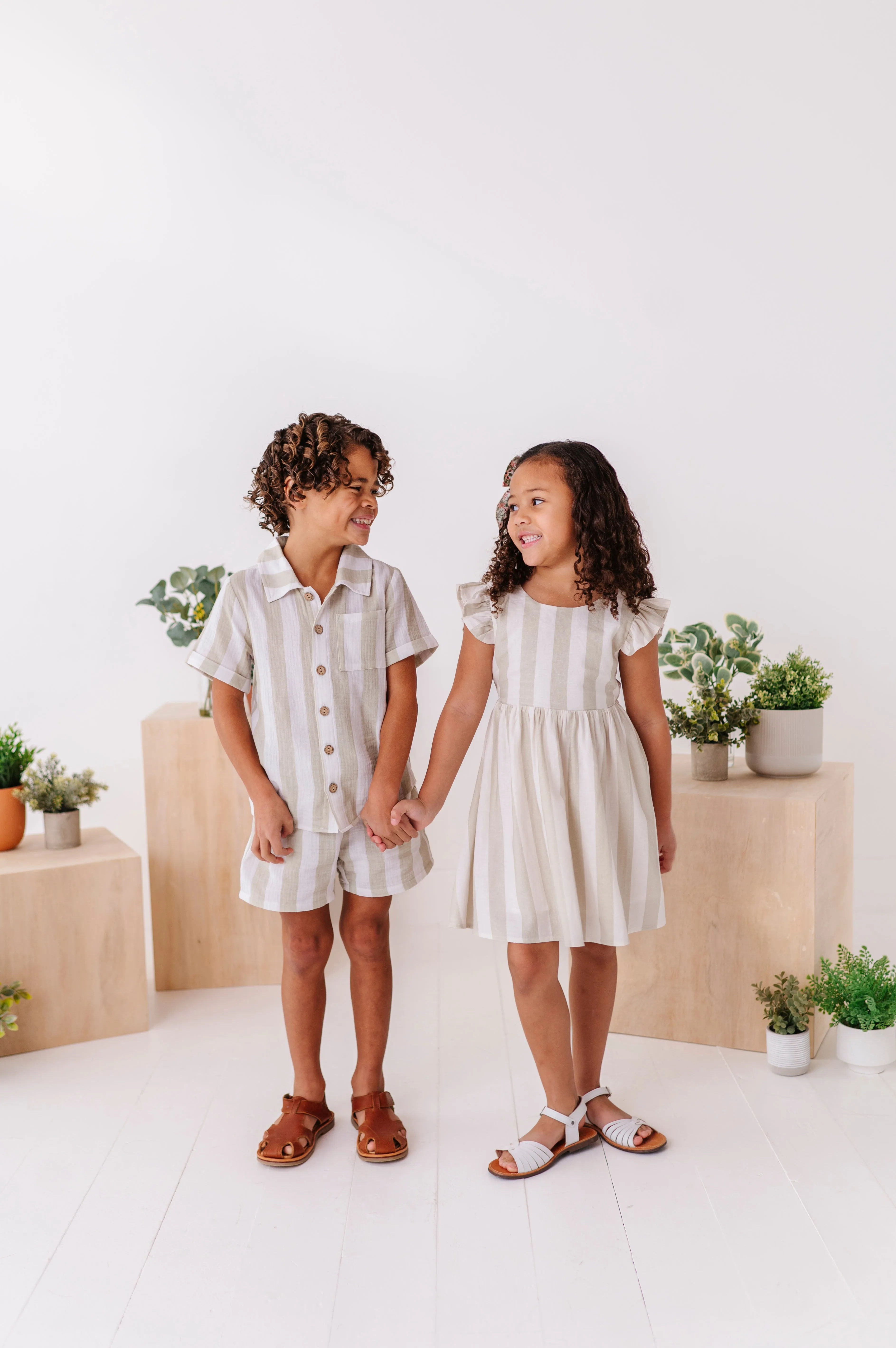 Costal Stripes | Tie Back DRESS
