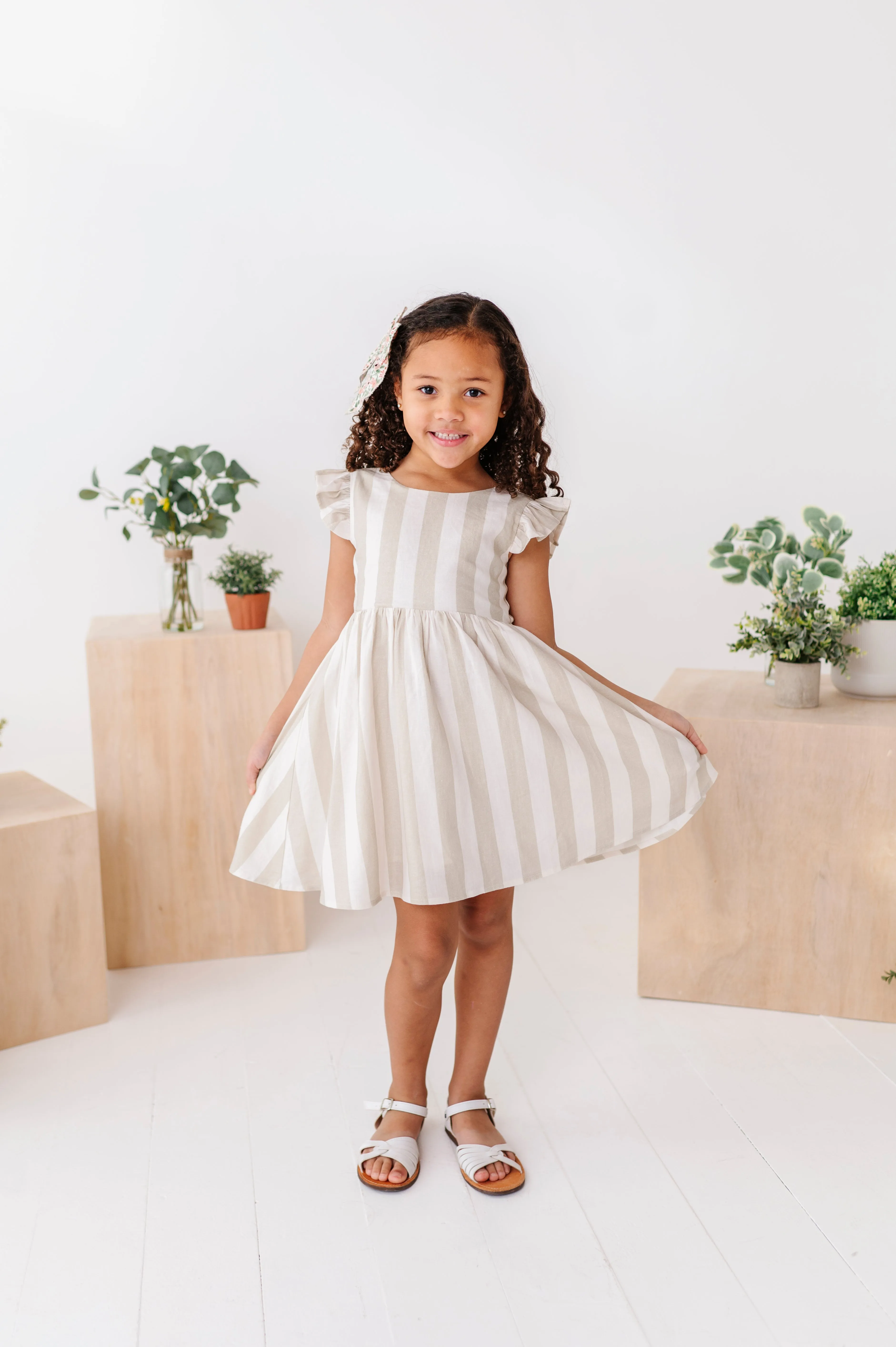 Costal Stripes | Tie Back DRESS