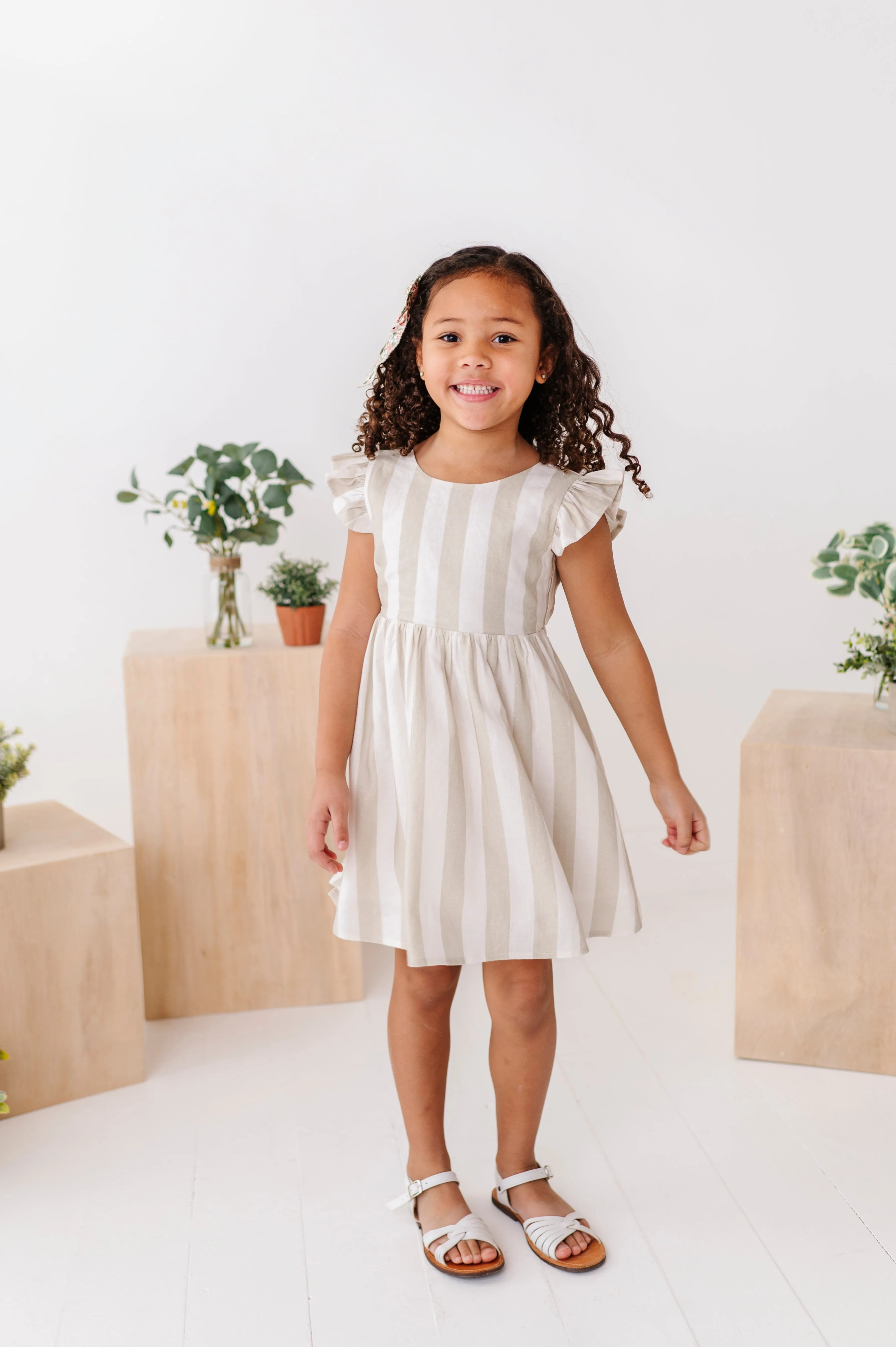 Costal Stripes | Tie Back DRESS