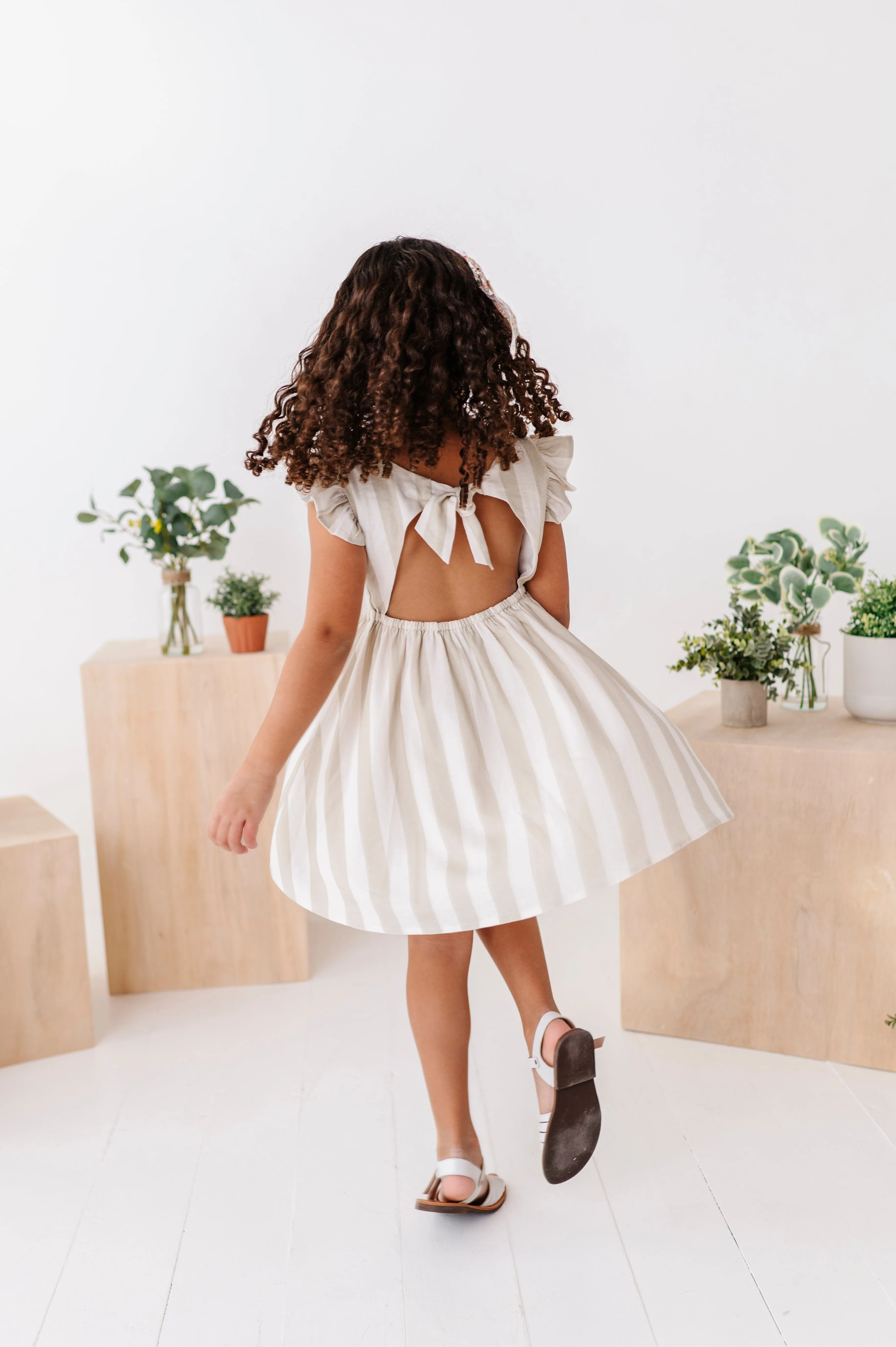 Costal Stripes | Tie Back DRESS