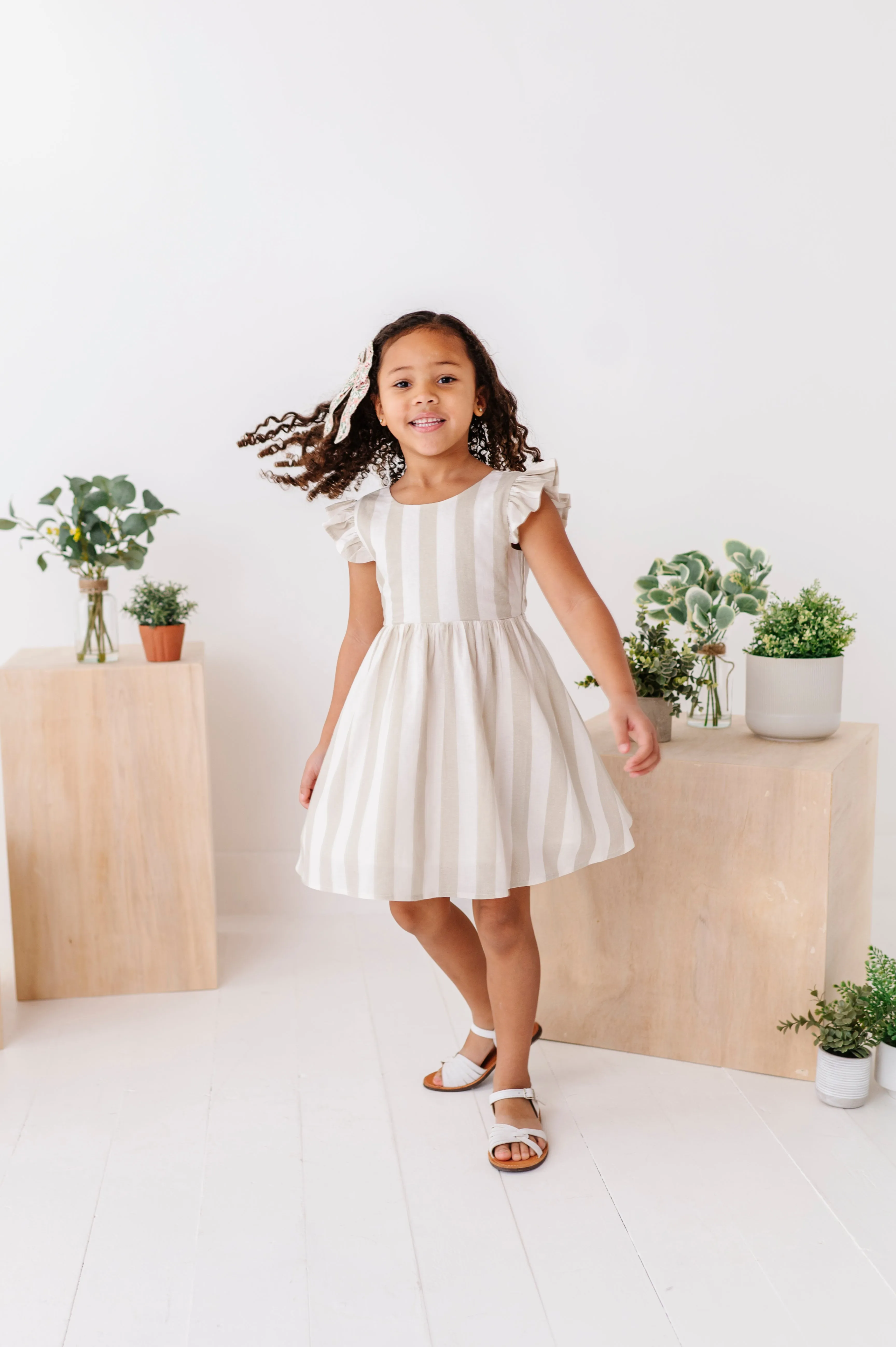 Costal Stripes | Tie Back DRESS