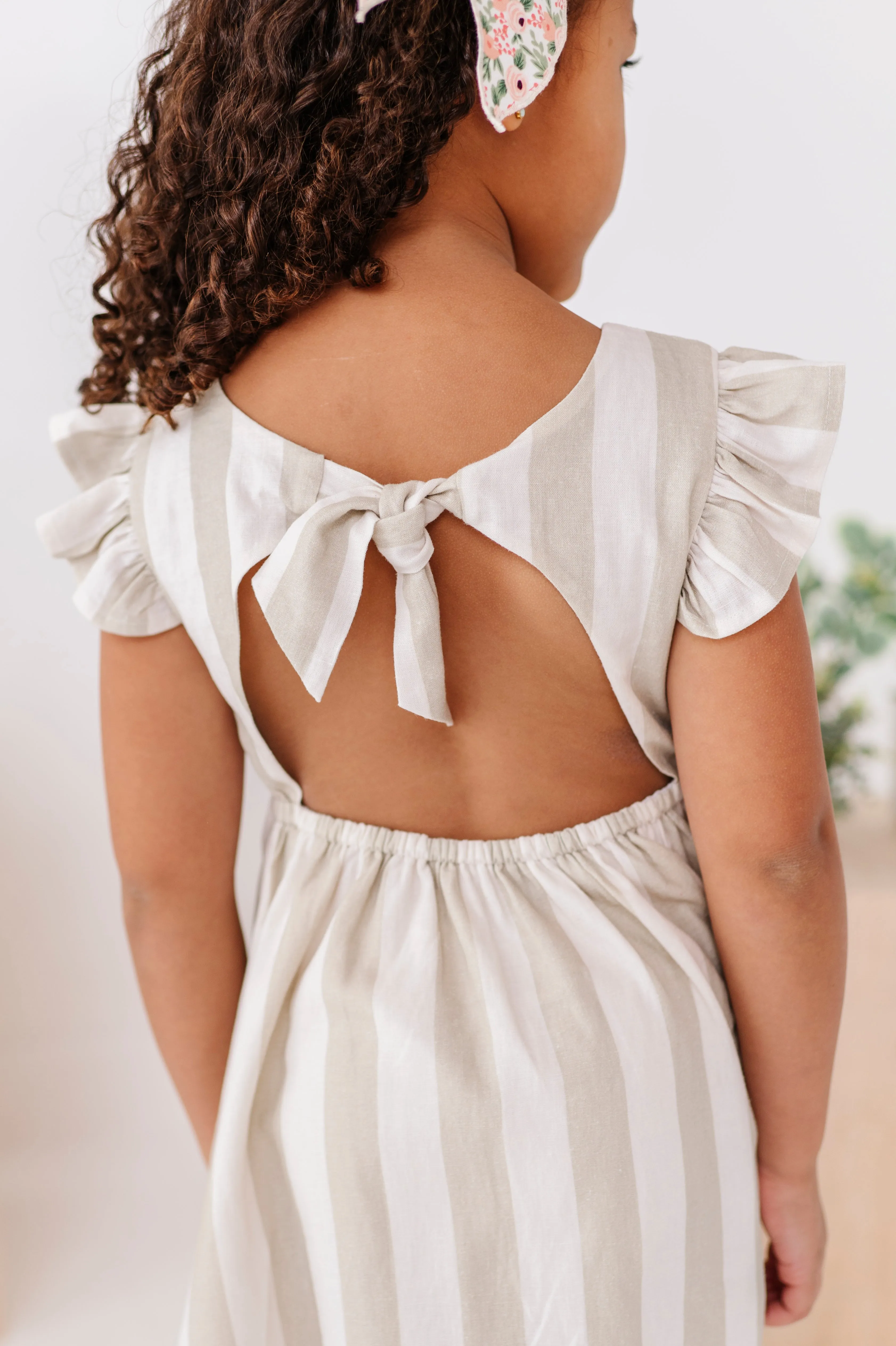 Costal Stripes | Tie Back DRESS