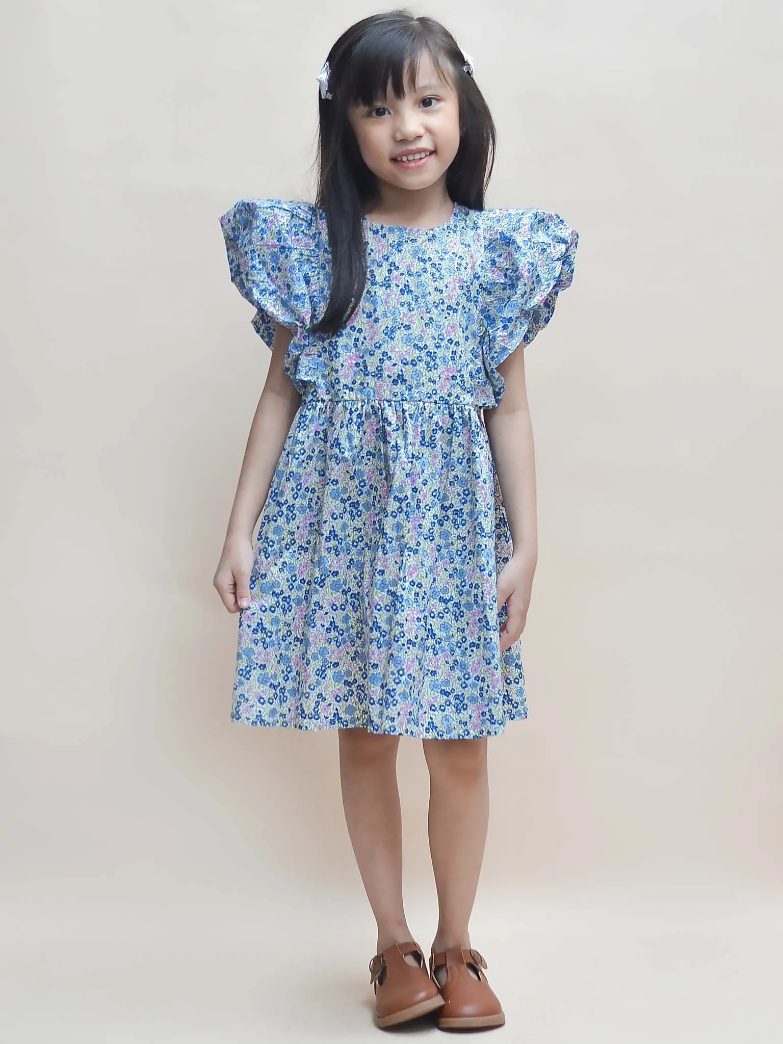 Cottage Flower Puff Sleeve Dress