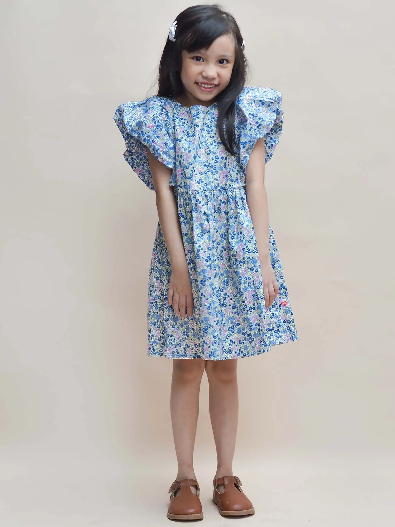 Cottage Flower Puff Sleeve Dress