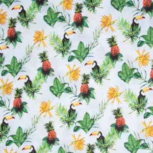 Cotton Knit Macaw Tropical