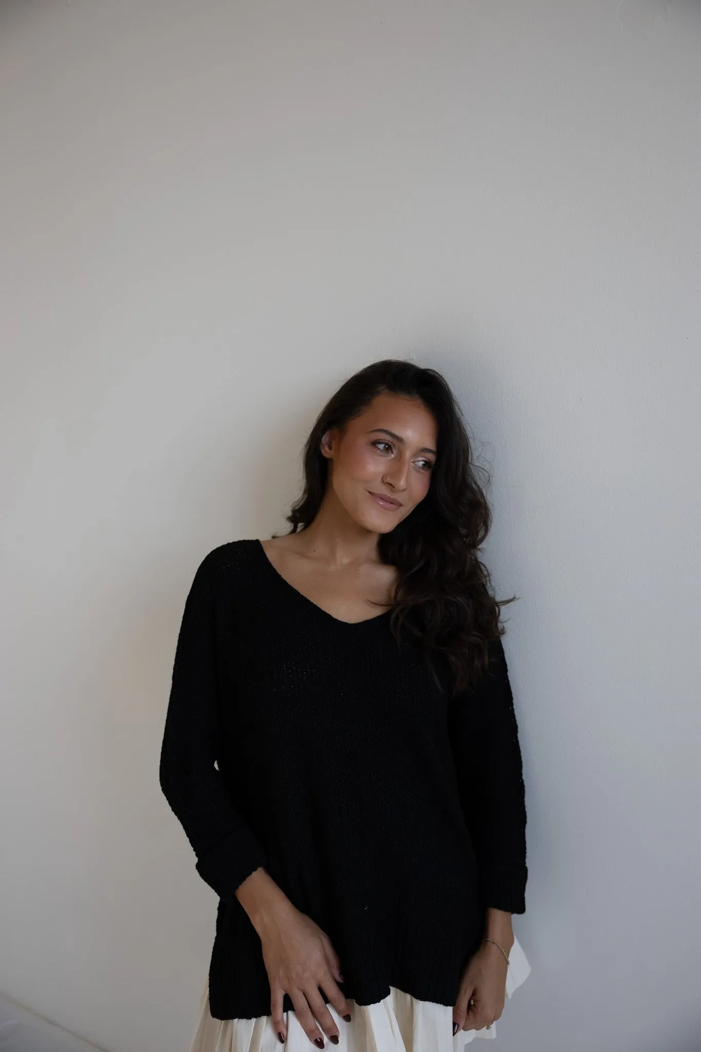 Cozy Chic Knit Sweater in Black-Final Sale