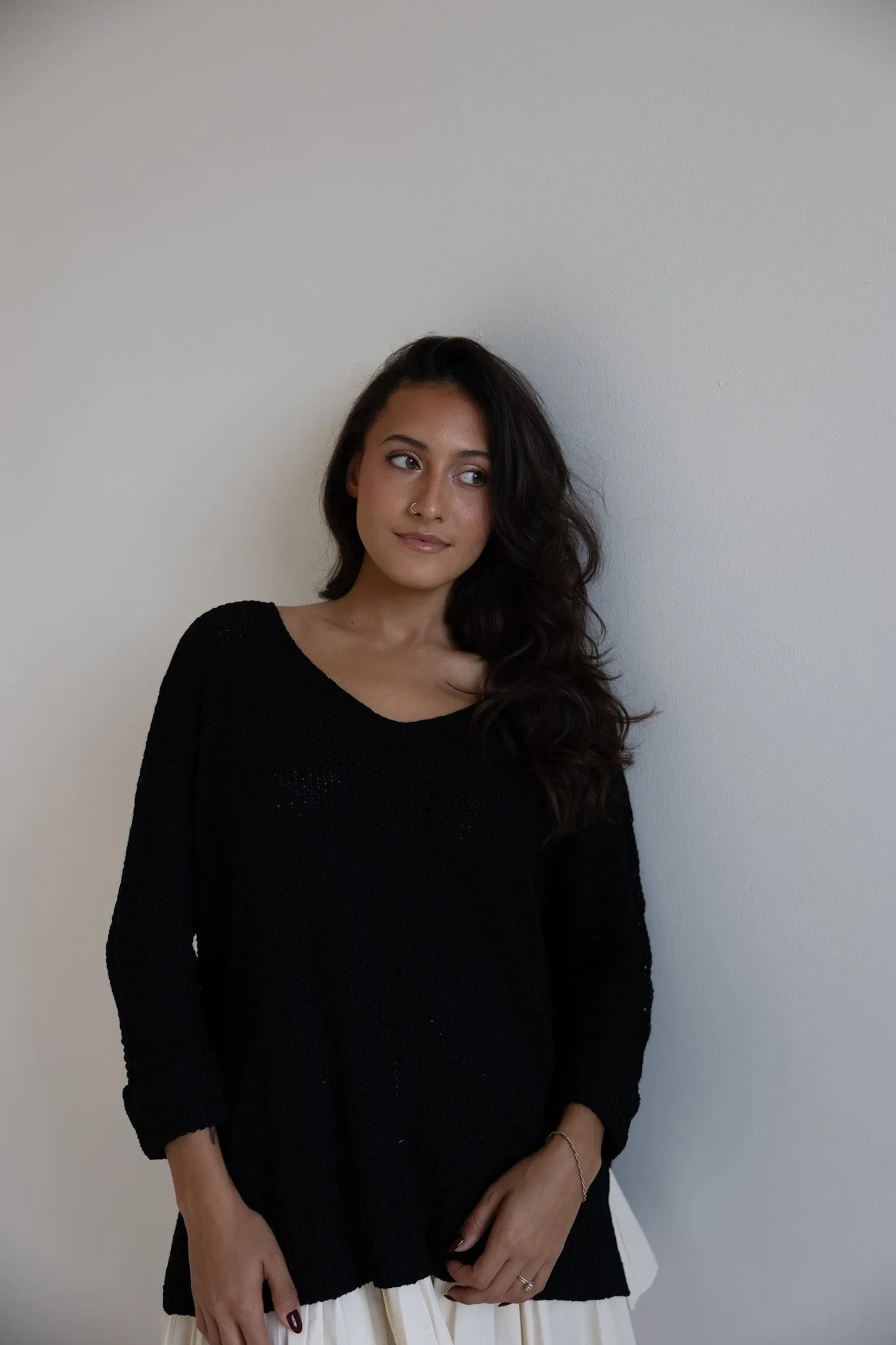 Cozy Chic Knit Sweater in Black-Final Sale