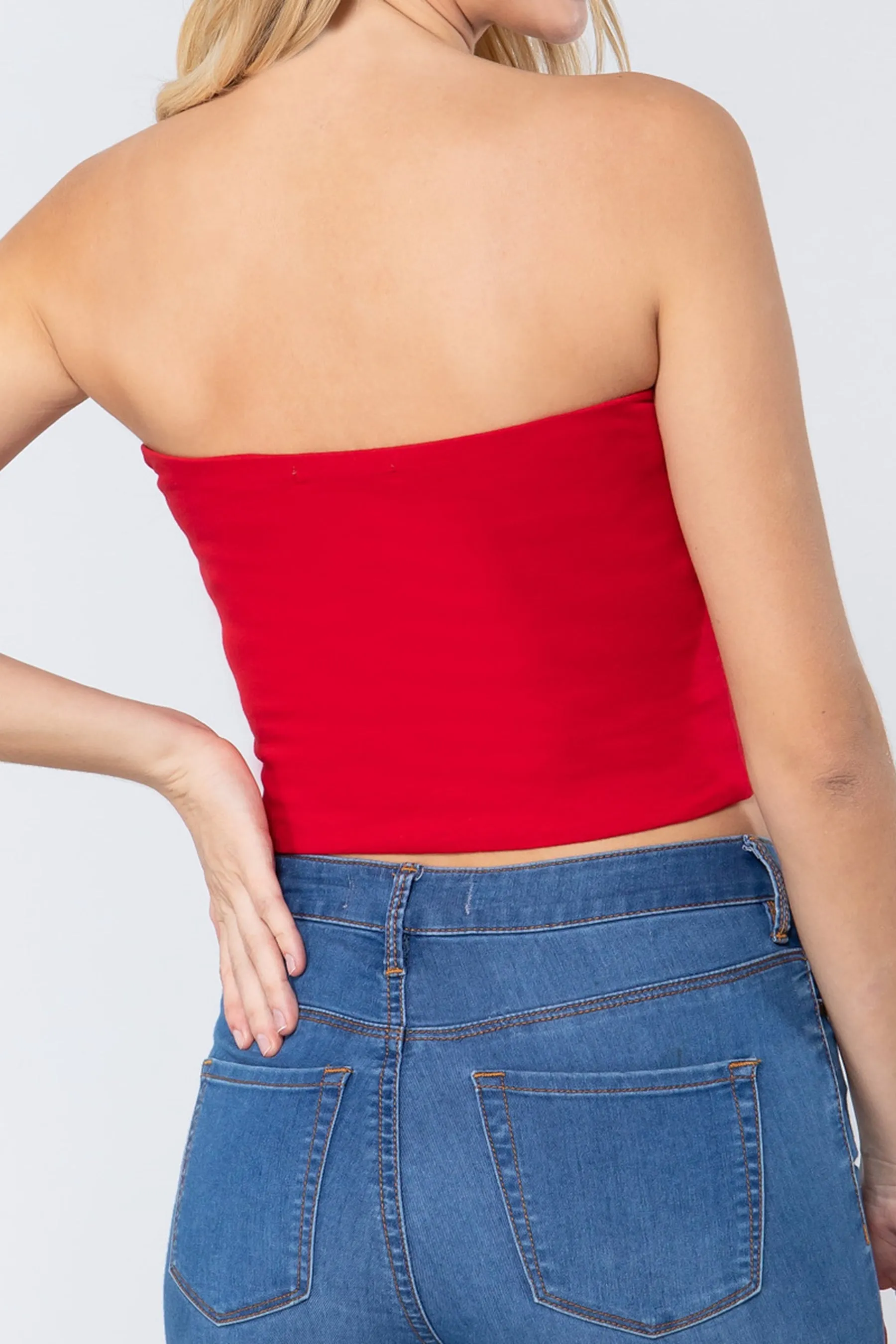 Crop Tube Cotton Spandex Top Lightweight Stretchy Jersey Fabric ZT10368C28 $6Each