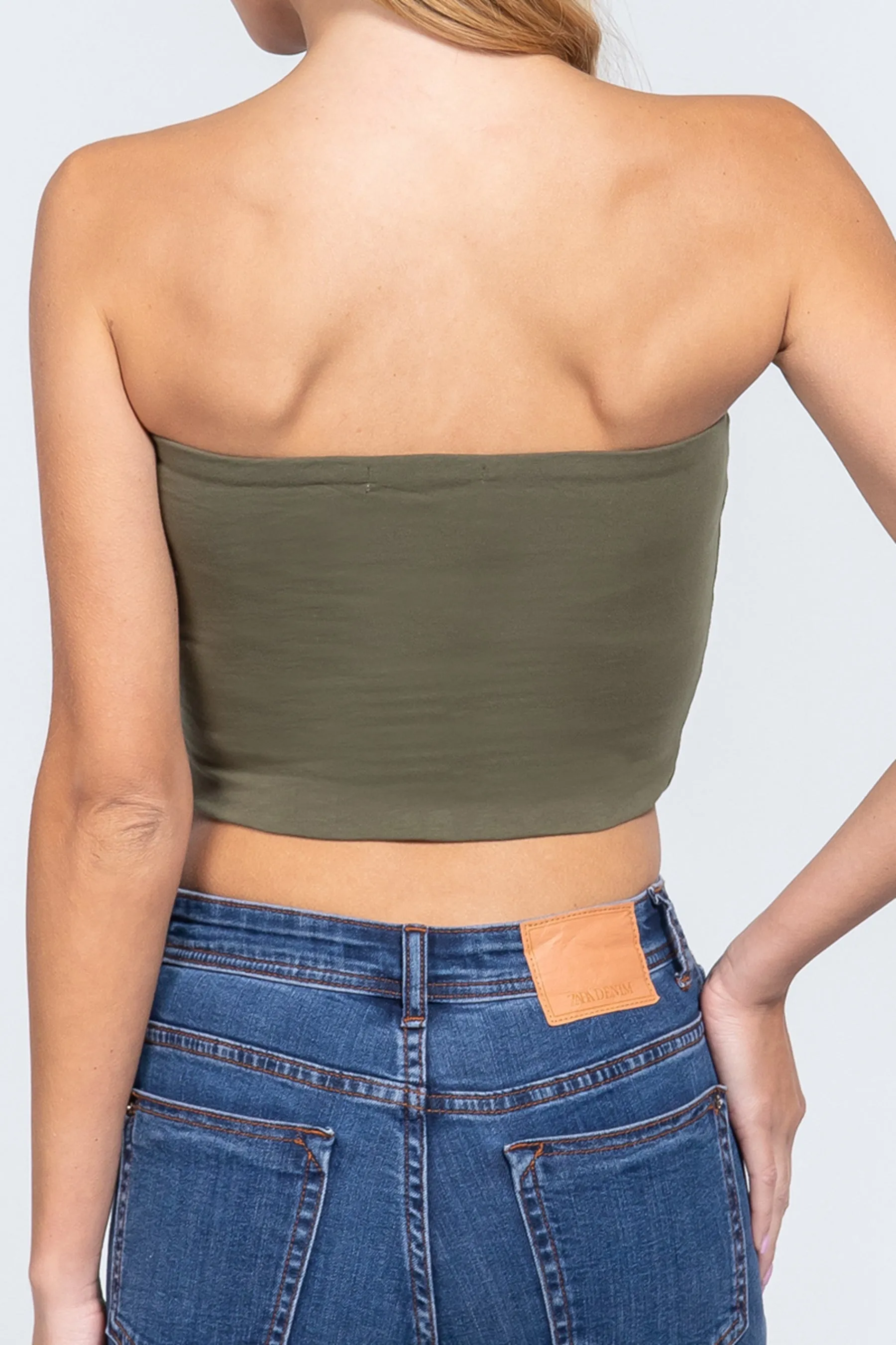 Crop Tube Cotton Spandex Top Lightweight Stretchy Jersey Fabric ZT10368C28 $6Each