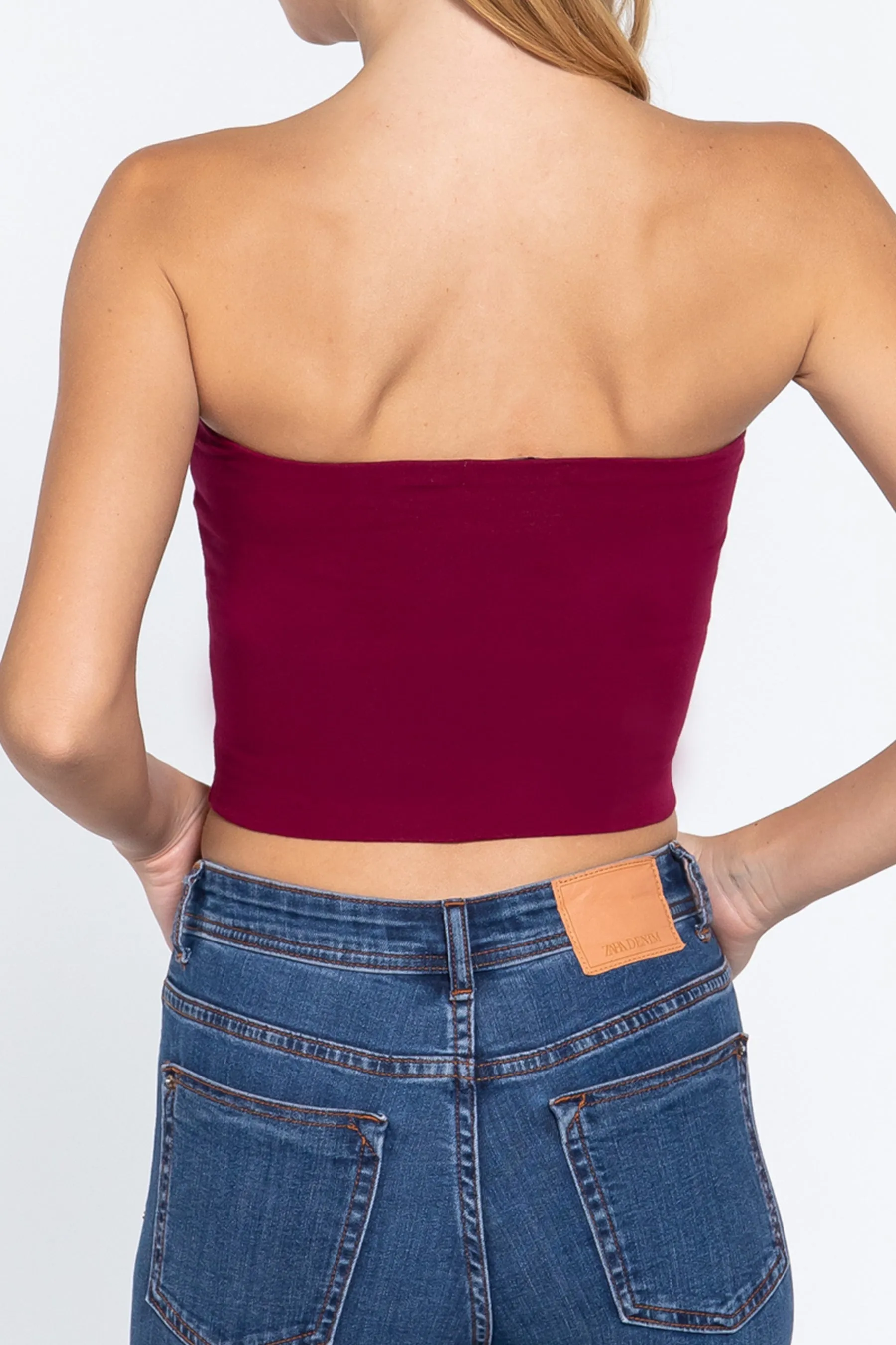 Crop Tube Cotton Spandex Top Lightweight Stretchy Jersey Fabric ZT10368C28 $6Each