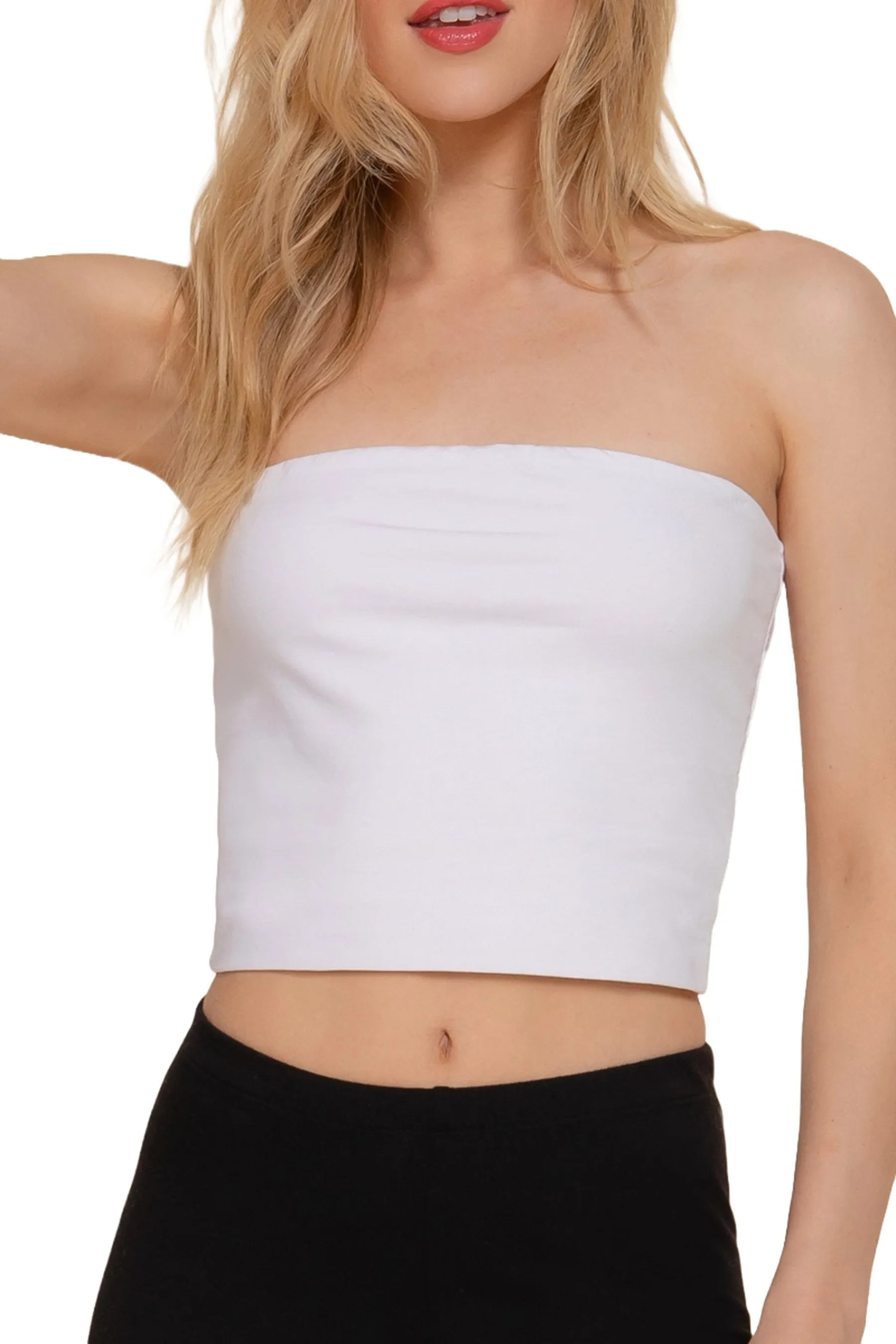 Crop Tube Cotton Spandex Top Lightweight Stretchy Jersey Fabric ZT10368C28 $6Each