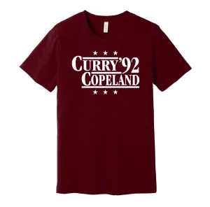 Curry & Copeland '92 - Alabama Football Political Campaign Parody T-Shirt - Hyper Than Hype Shirts