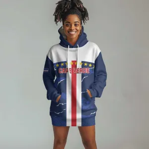 Custom Cape Verde Football Hoodie Dress Blue Sharks Sporty LT14