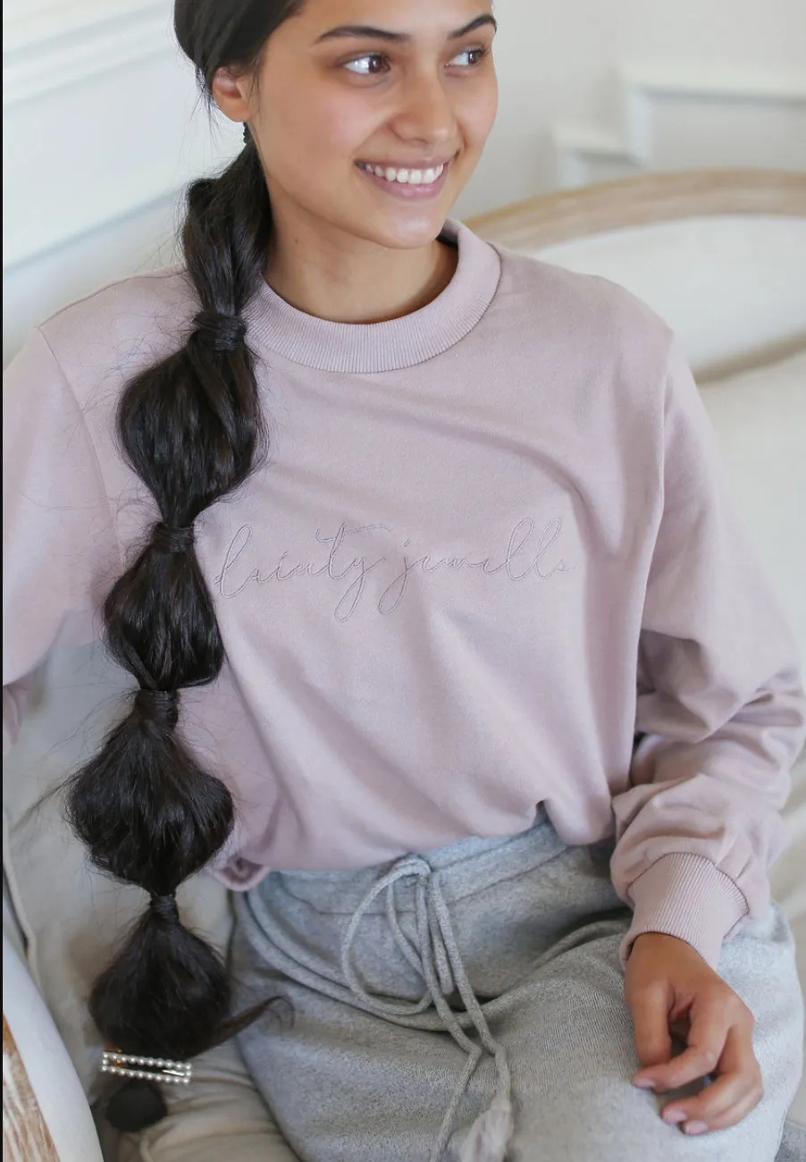 Dainty Jewell's Embossed Sweatshirt (3 Colors)