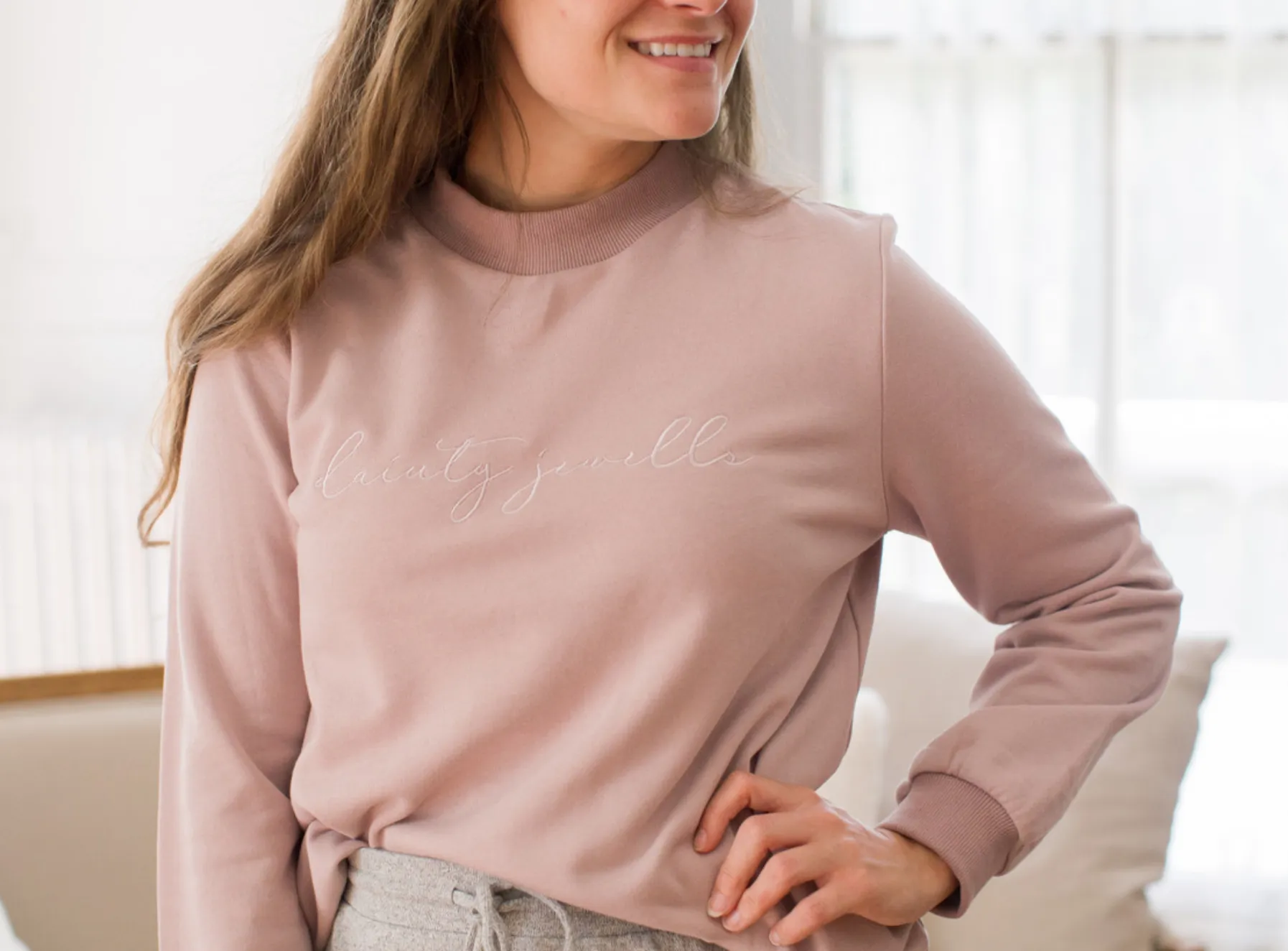 Dainty Jewell's Embossed Sweatshirt (3 Colors)