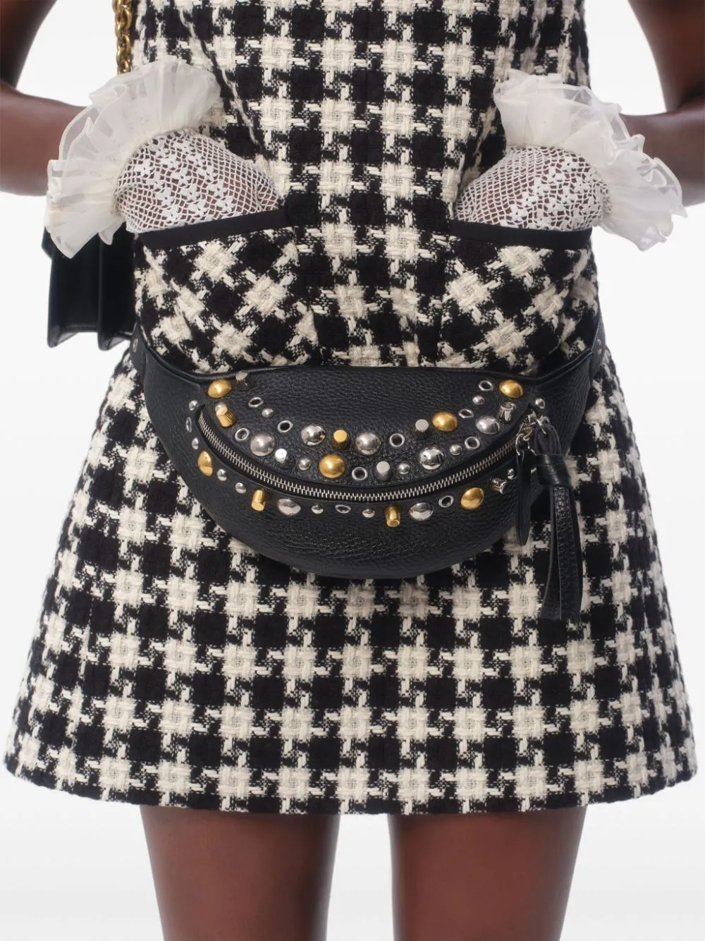 Damier light tweed short dress