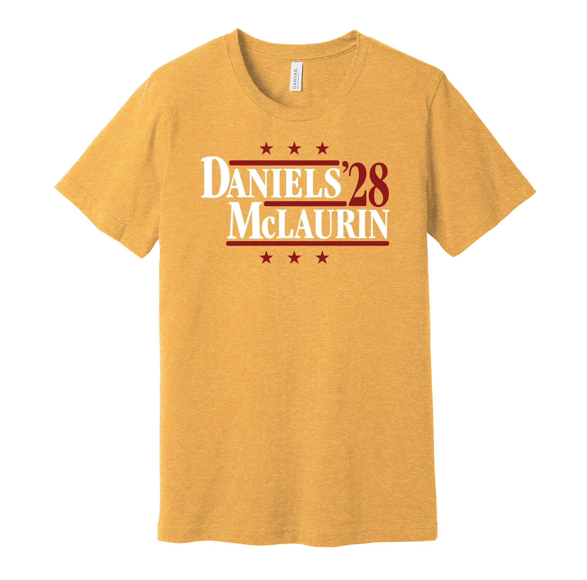 Daniels & McLaurin '28 - Washington Football Legends Political Campaign Parody T-Shirt - Hyper Than Hype Shirts