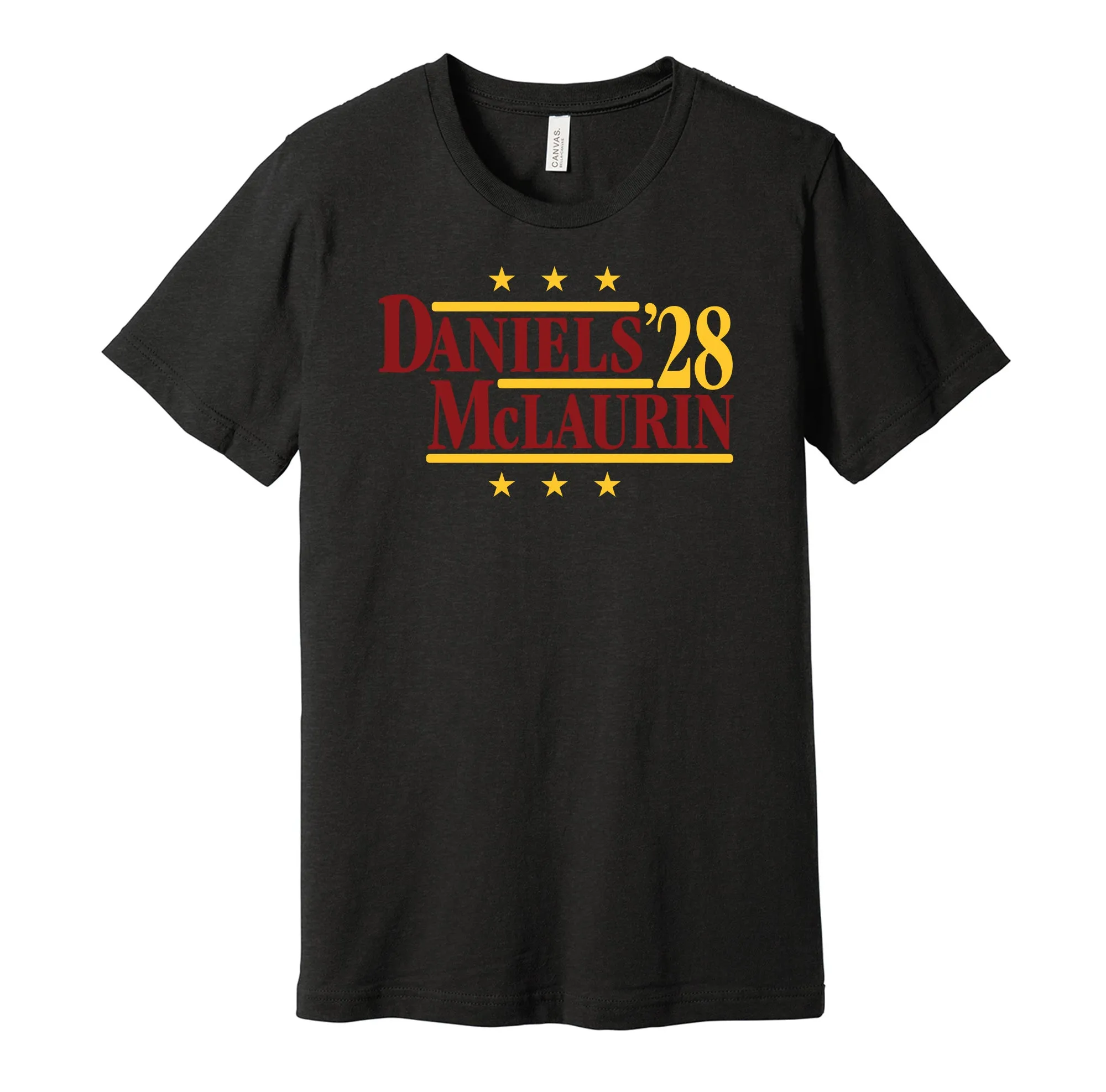 Daniels & McLaurin '28 - Washington Football Legends Political Campaign Parody T-Shirt - Hyper Than Hype Shirts