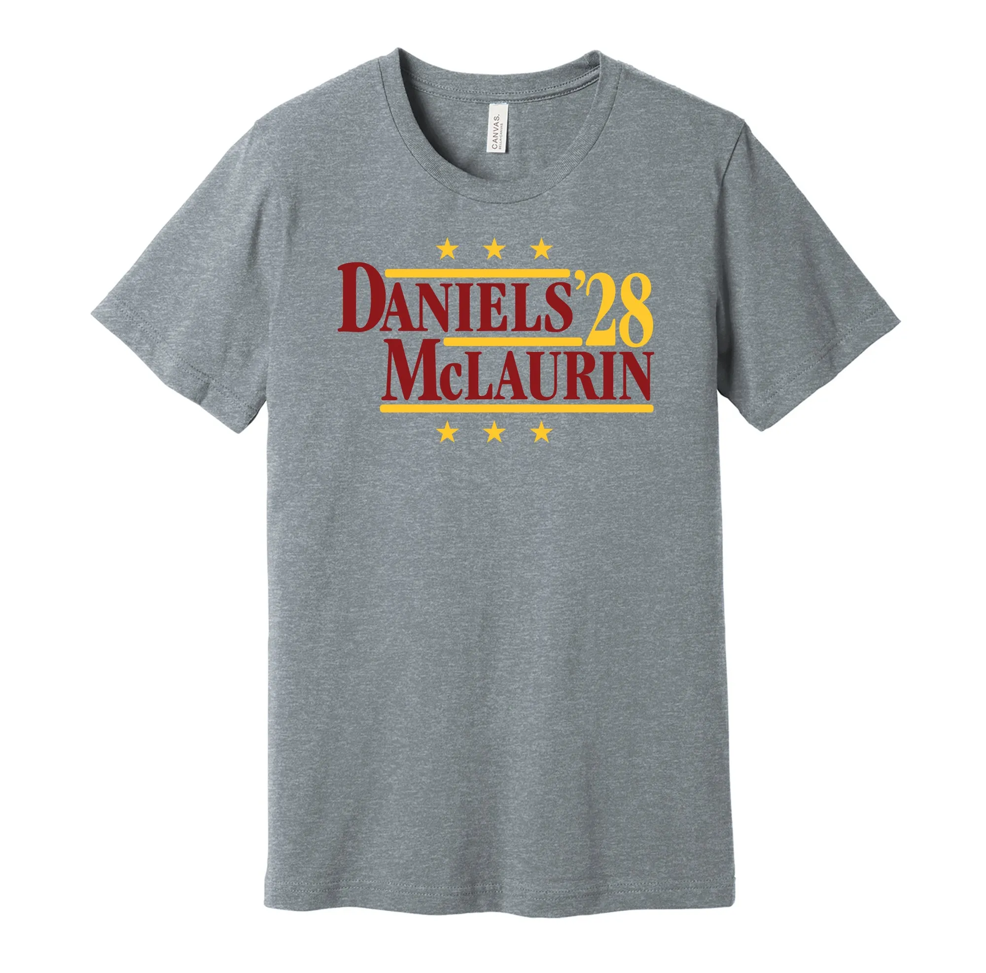 Daniels & McLaurin '28 - Washington Football Legends Political Campaign Parody T-Shirt - Hyper Than Hype Shirts