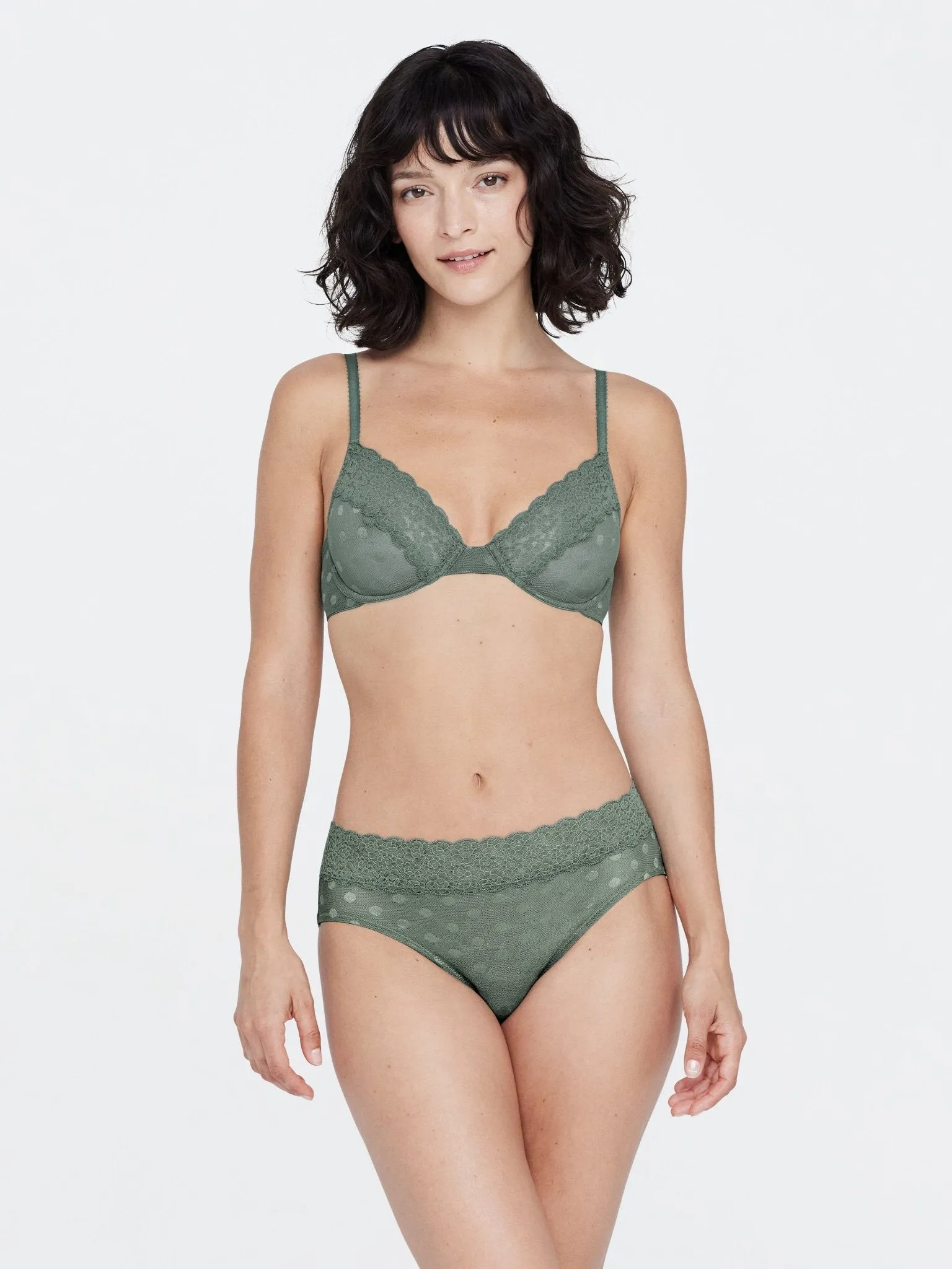 Dare Dot Unlined Underwire Plunge Bra