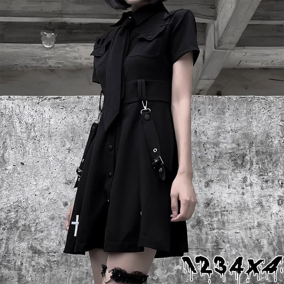 Dark punk  jk dress KF82167