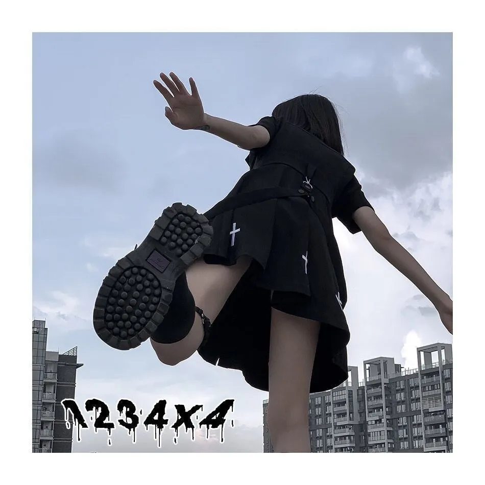 Dark punk  jk dress KF82167