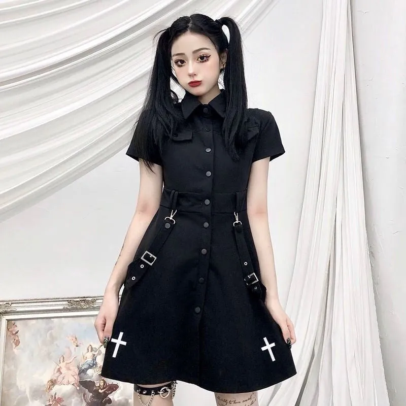 Dark punk  jk dress KF82167
