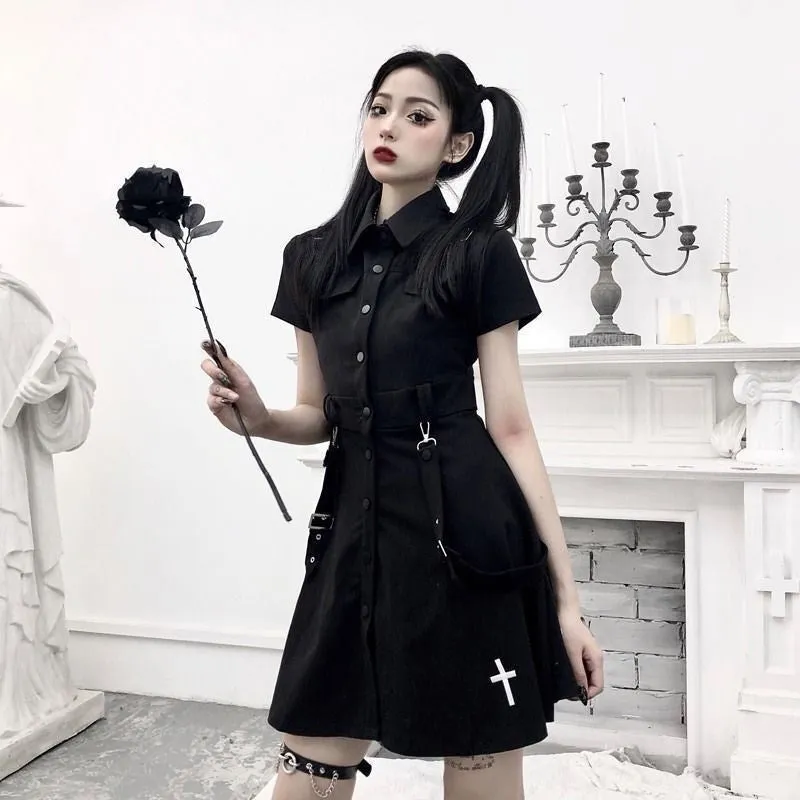Dark punk  jk dress KF82167