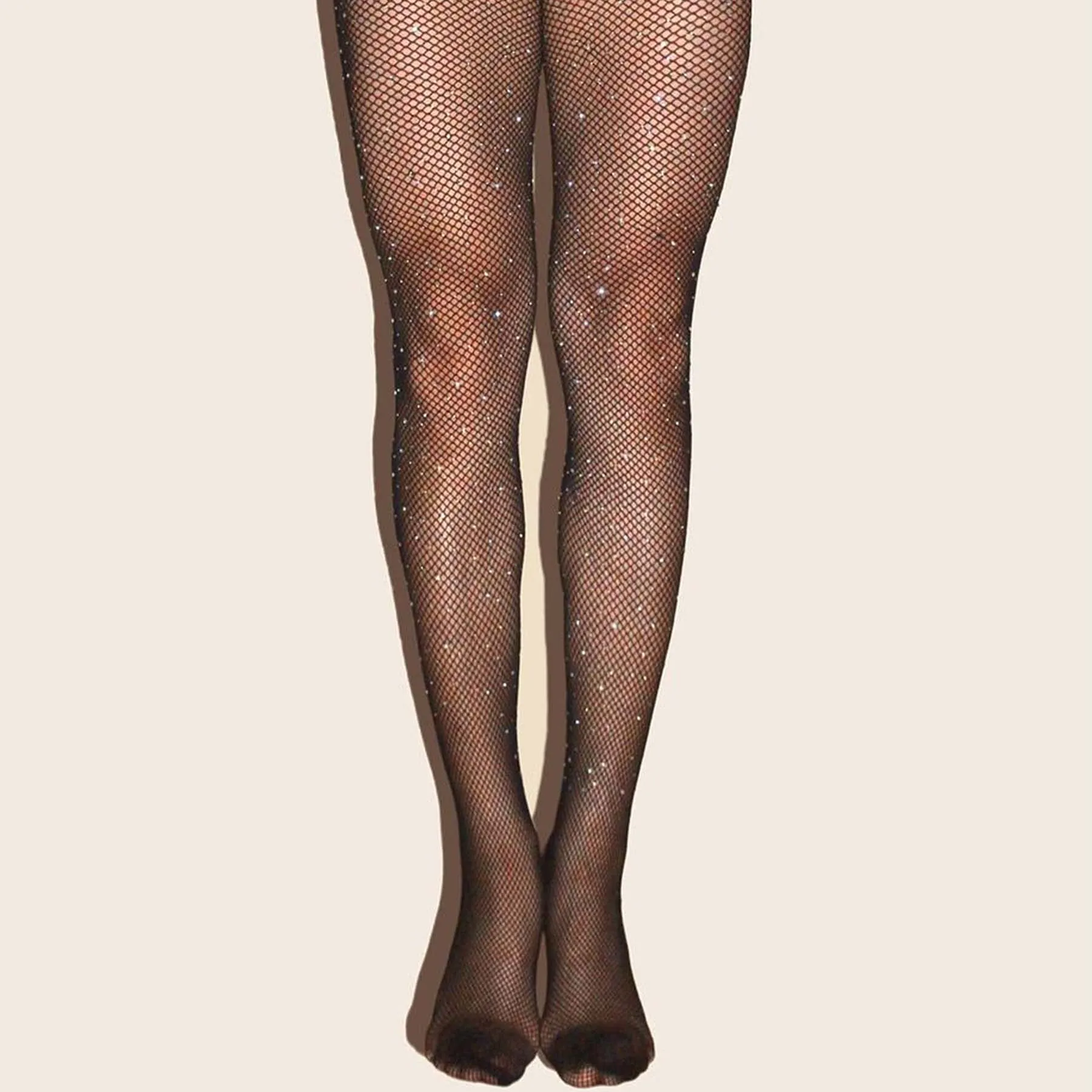 Dazzling Elegance – Rhinestone Fishnet Stockings