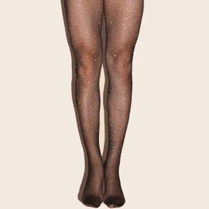 Dazzling Elegance – Rhinestone Fishnet Stockings