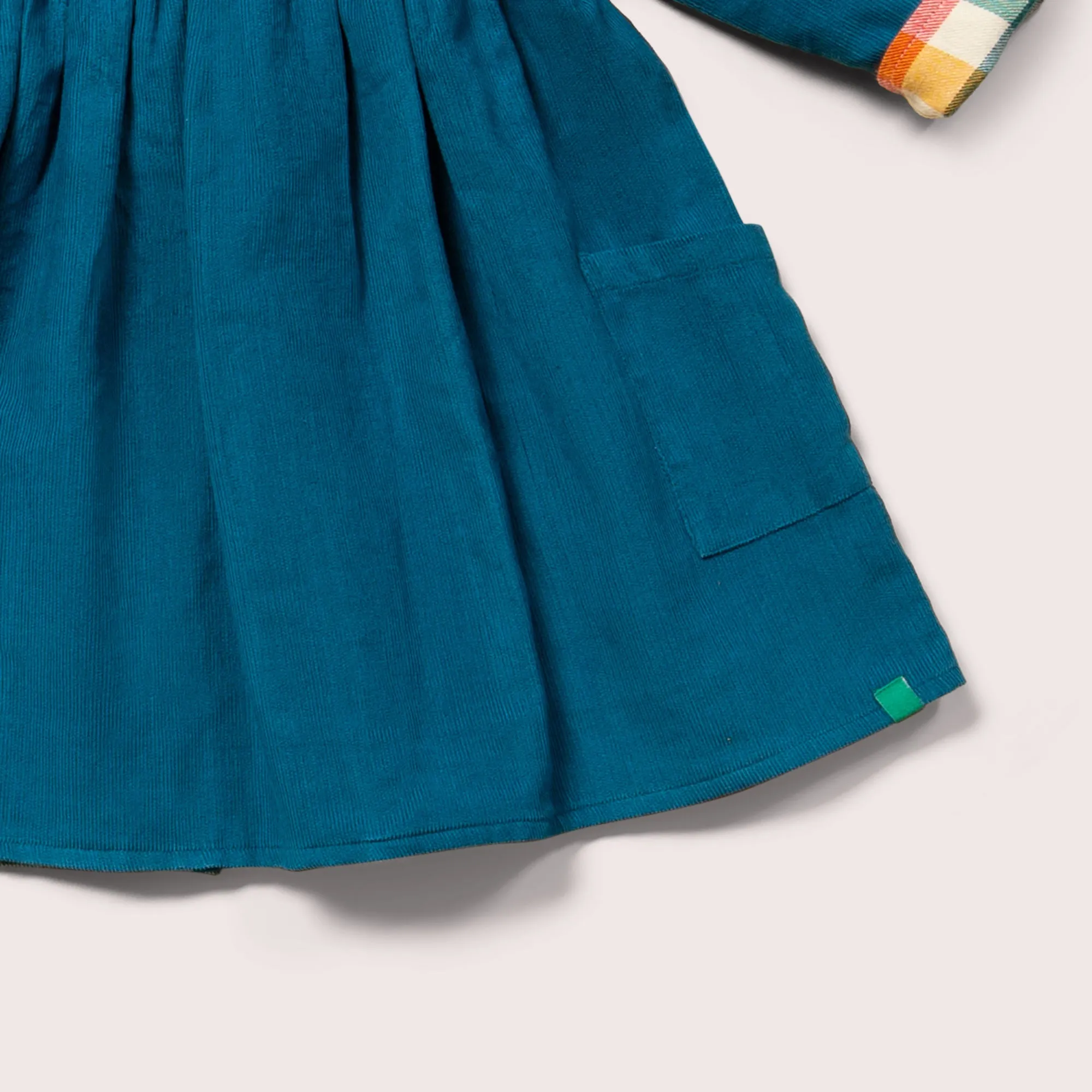Deep Blue After Day Reversible Corduroy Pocket Dress