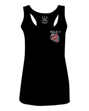 Demon Graphic Traditional Japanese Till Death  women's Tank Top sleeveless Racerback