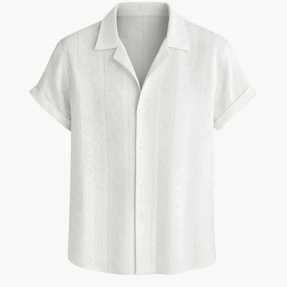 Domoir | Geometry Textured Cuban Shirt