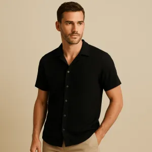 Domoir | Geometry Textured Cuban Shirt