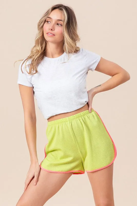 Dripping in Neon Leisure Shorts