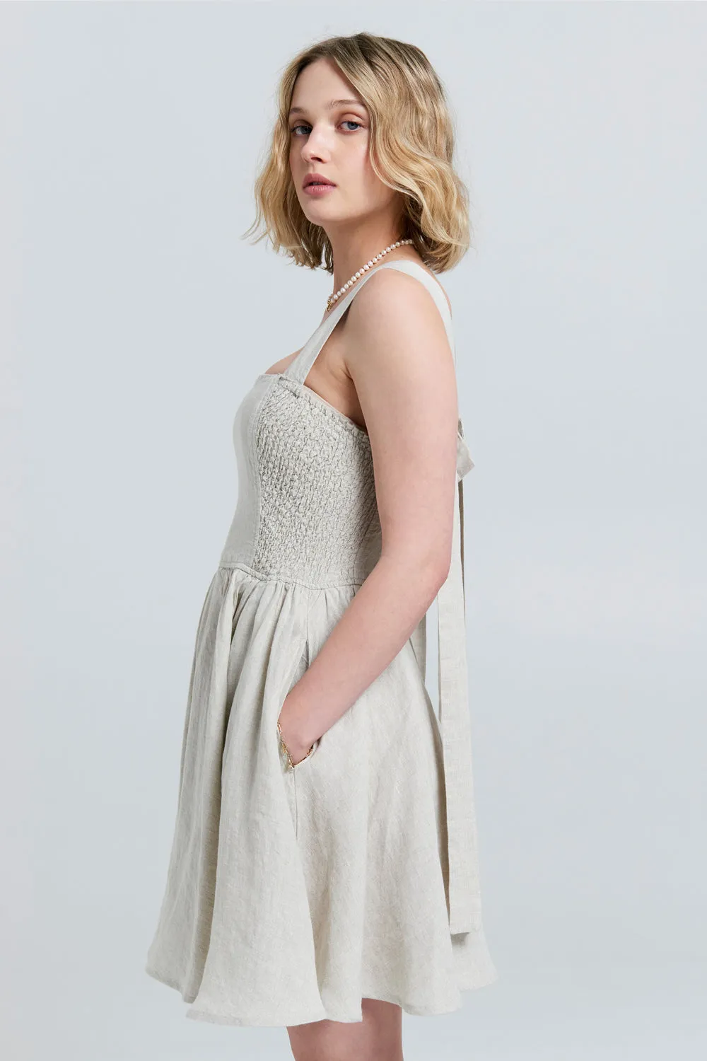 Eden Mini Dress Natural