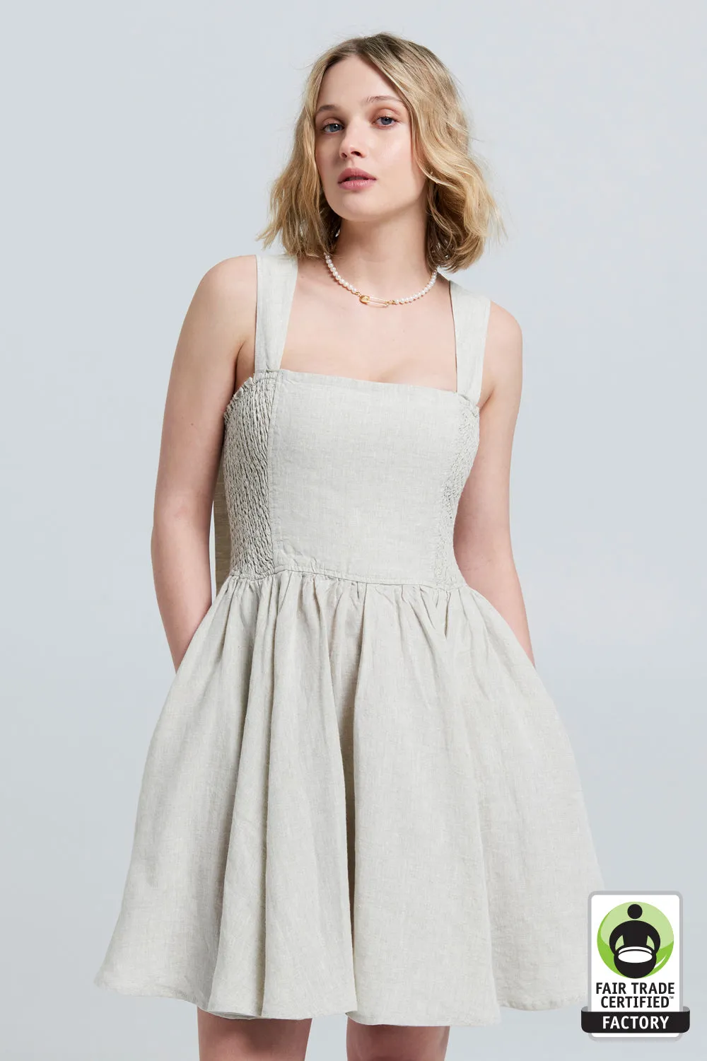 Eden Mini Dress Natural