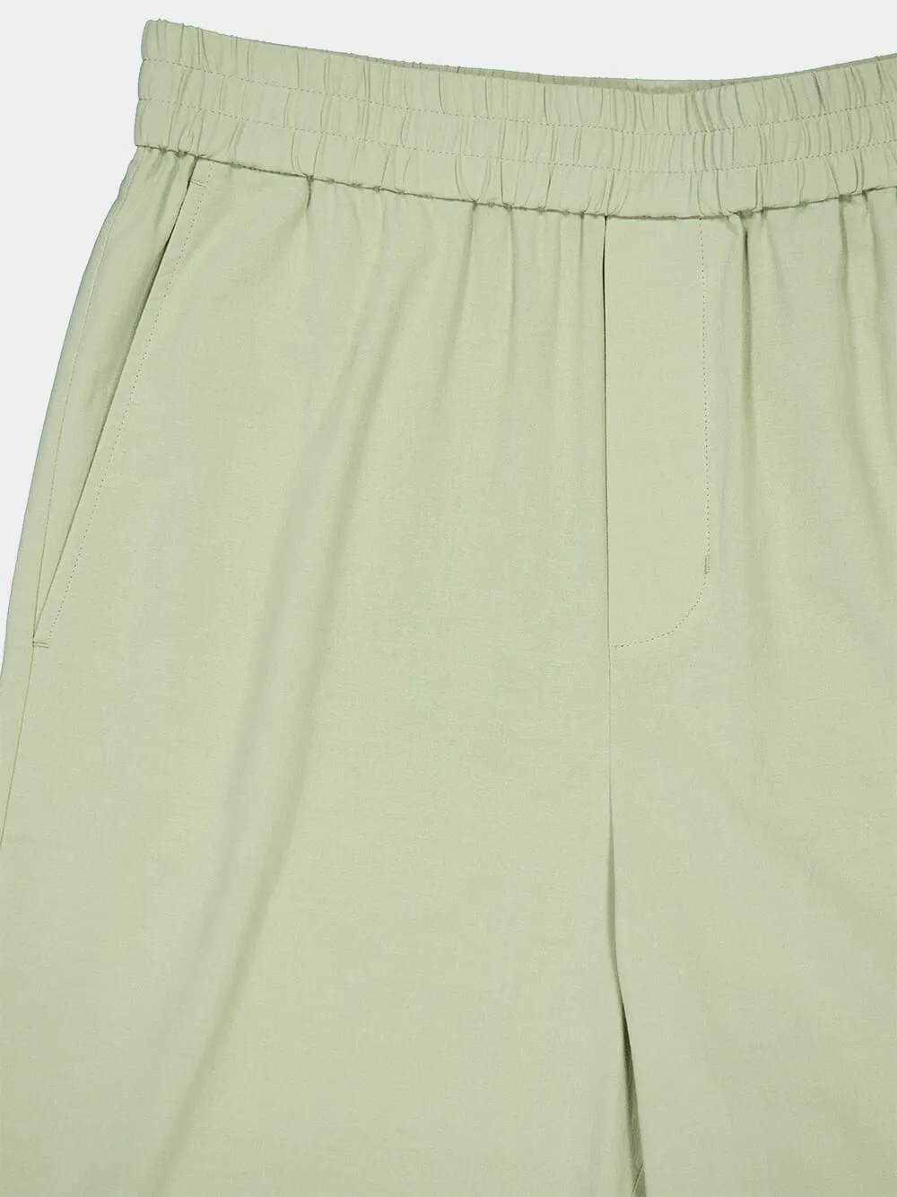 Elasticated Waist Sage Bermuda Shorts