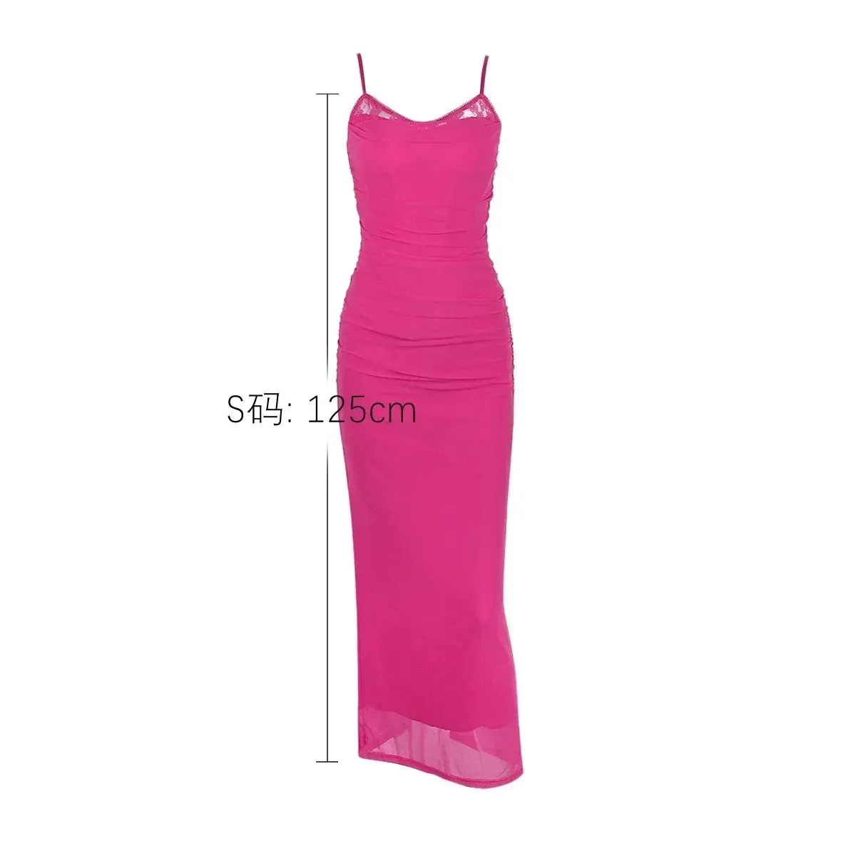 Elegant & Pretty Women's Dress Rose Spaghetti Straps Mesh Corset Dress Midi Sexy Bodycon Birthday Cocktail Evening Dress