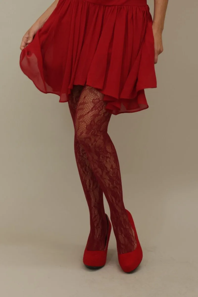 Elegant Lace Knit Tights – A Statement of Sophistication