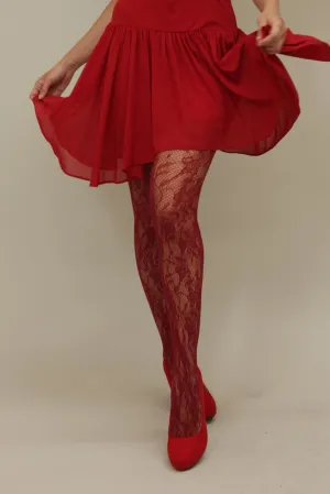 Elegant Lace Knit Tights – A Statement of Sophistication
