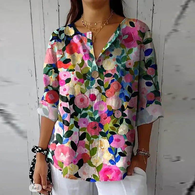 Elena | Chic Floral Blouse