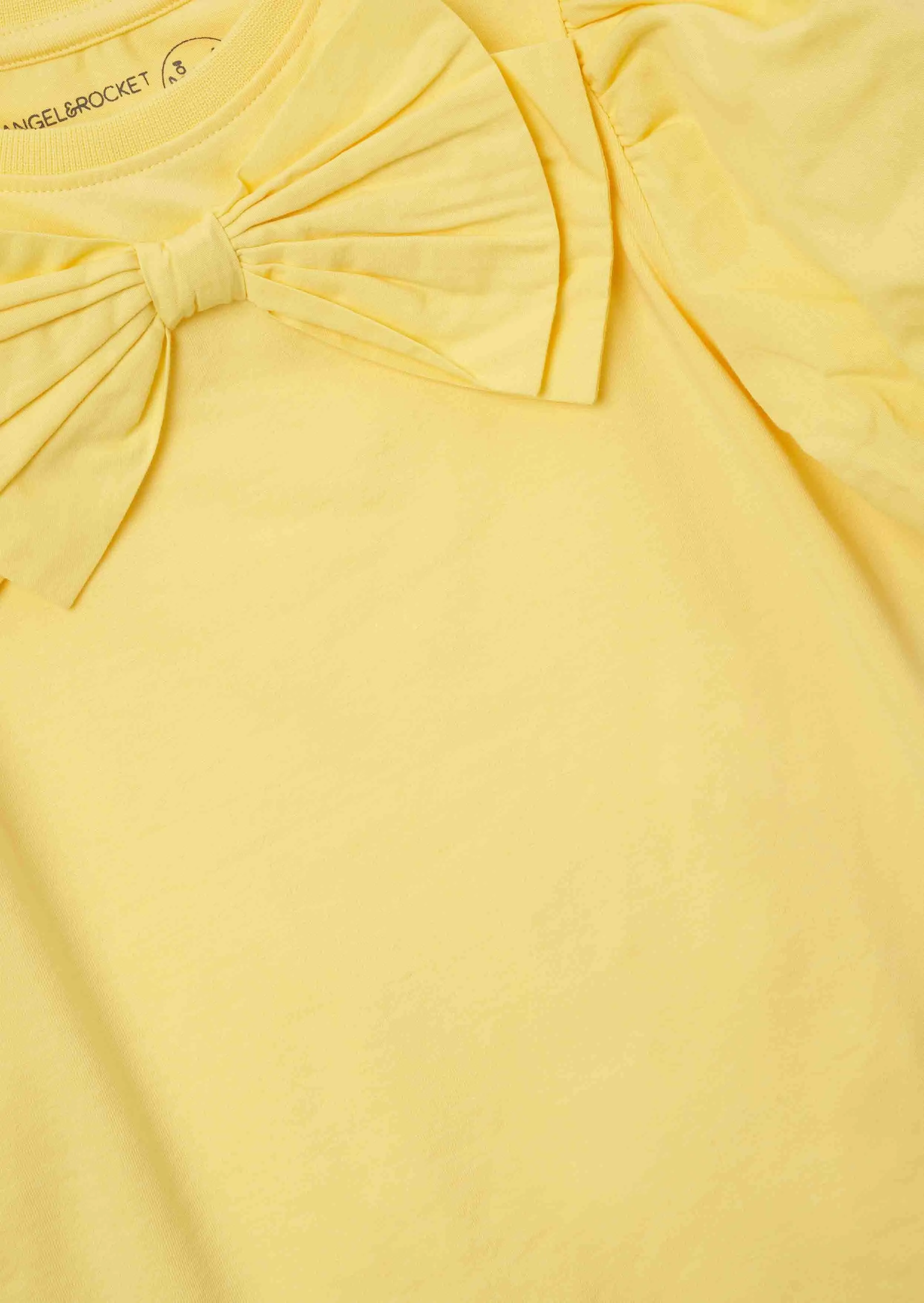 Eleri Yellow Bow Puff Sleeve Top