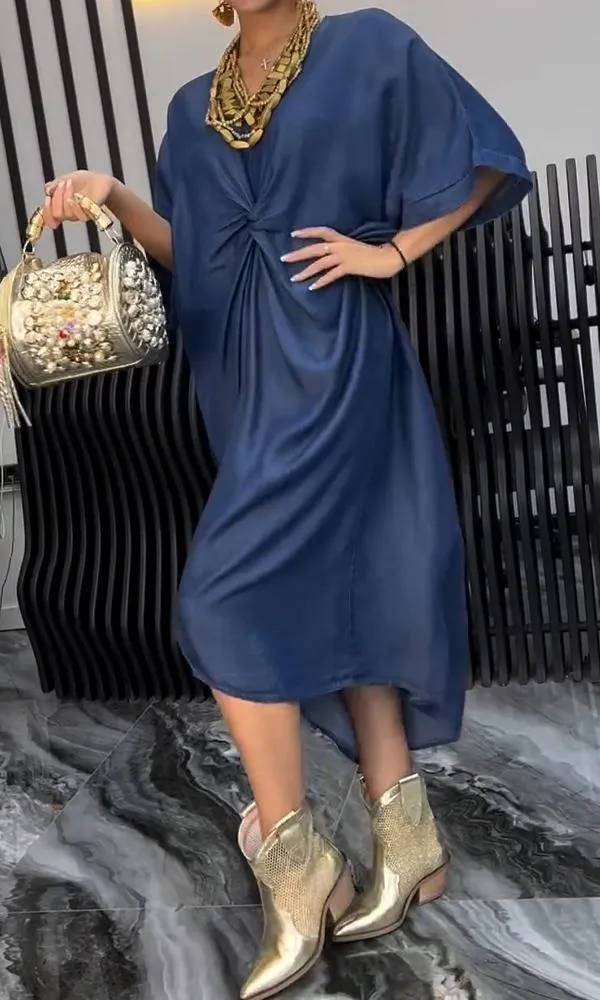 Ella – Timeless Denim Women’s Maxi Dress
