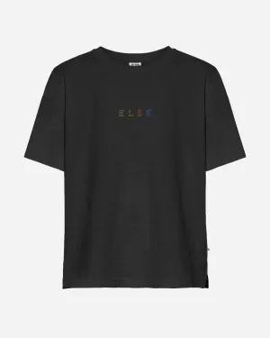ELSK® PURE STROKE EMB THILDA TUNG TEE - Black