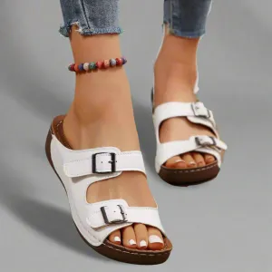 Elviera | Comfortable Summer Sandals with Double Buckle