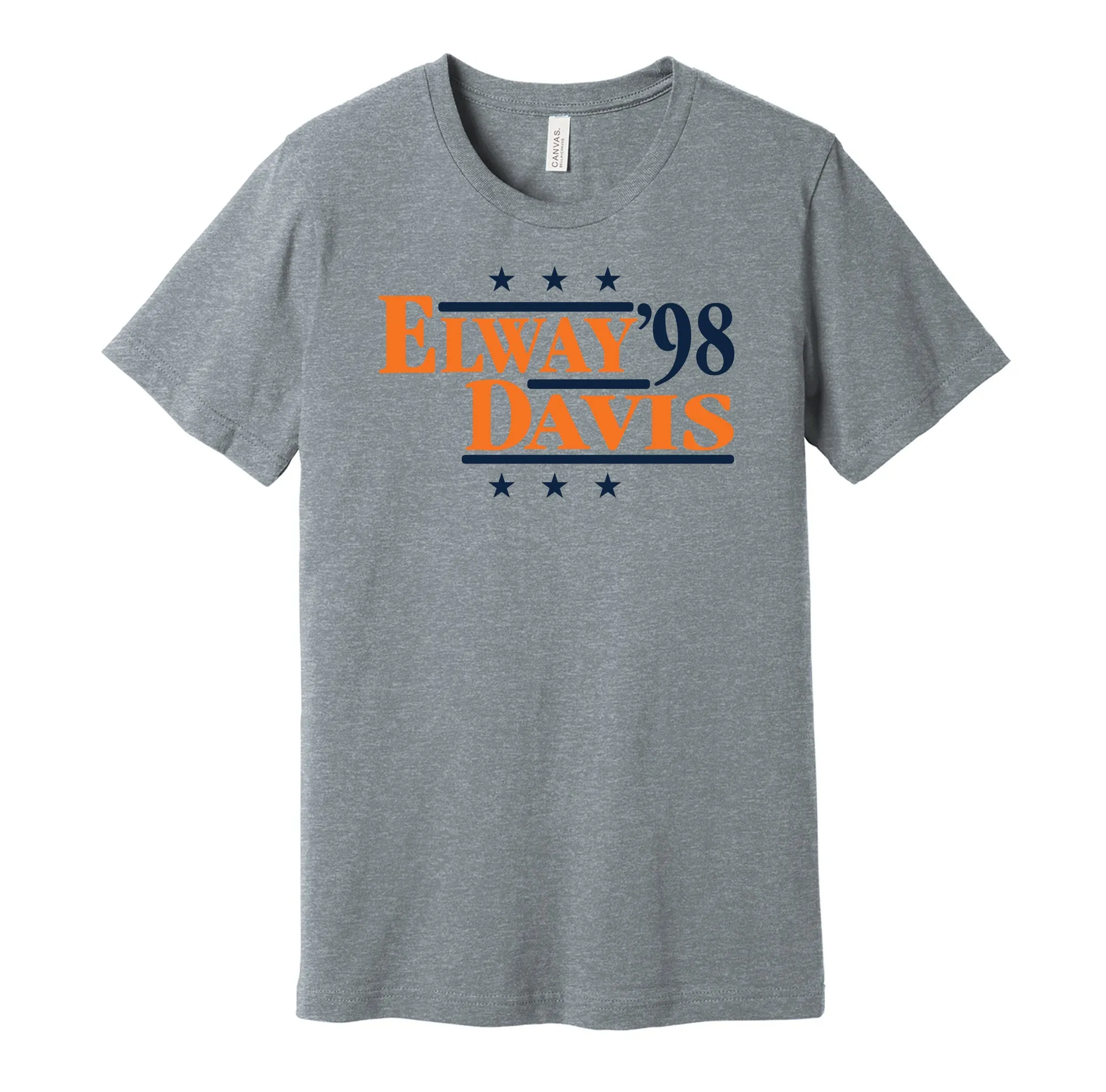 Elway & Davis '98 - Denver Football Legends Political Campaign Parody T-Shirt - Hyper Than Hype Shirts