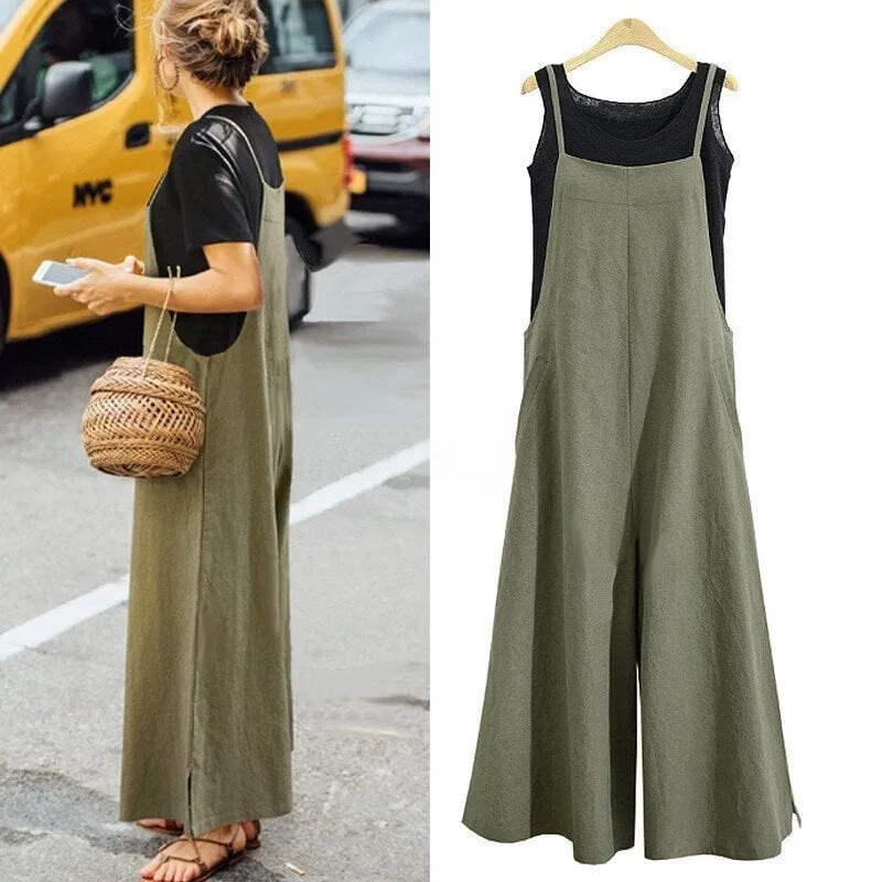 Erika® | Oversized casual sleeveless jumpsuit